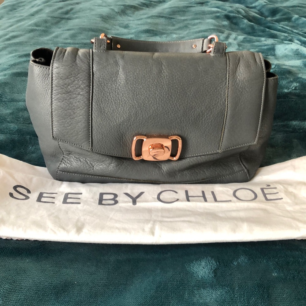 See by Chloe grey handbag w. rose gold hardware